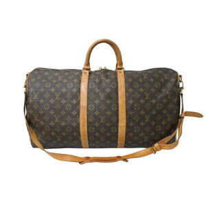 Louis Vuitton Keepall Bandouliere Boston Bag Monogram Canvas Brown